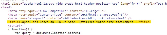 balise titre seo